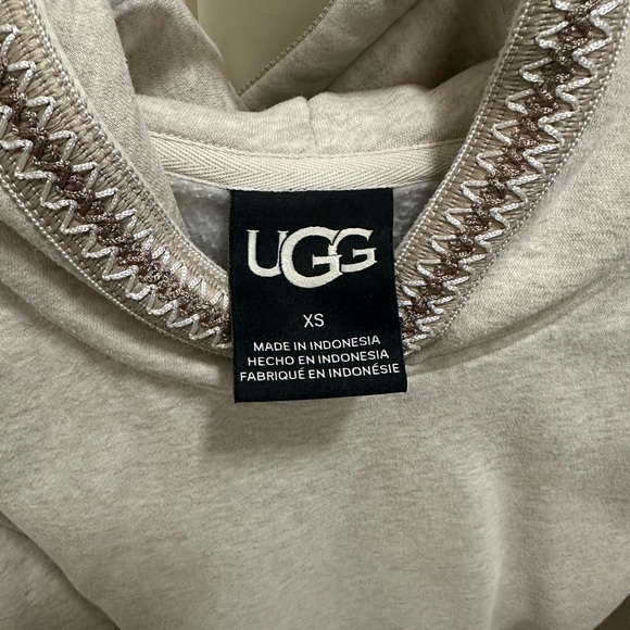 UGG Men's Light Gray Hoodie Sweater - Picture 2 of 2